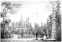 ORTO BOTANICO - vedute pittoriche di Padova, del 1842, di Giovanni Battista Cecchini (Venezia 1804 - 1879) (Alfredo Dalla Libera)